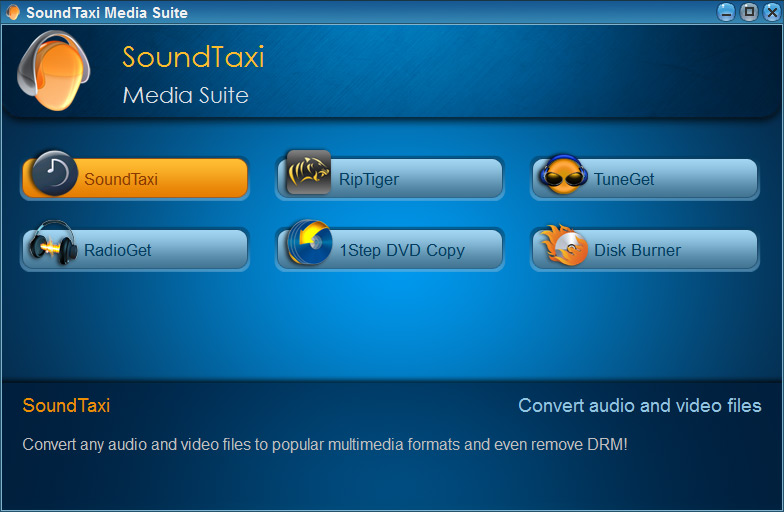 SoundTaxi Media Suite – Main Window